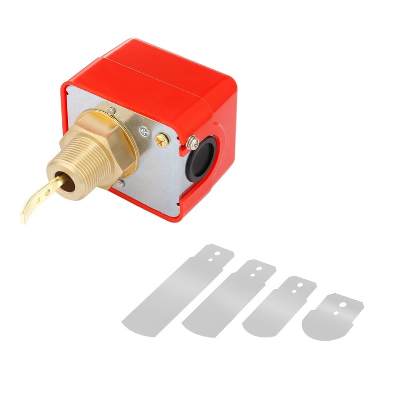 Solimeta Liquid Water Oil Water Flow Sensor Switch Paddle Type SPDT R3/4 250V 15A IP54 HFS-20 Red - Image 1